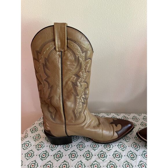 Dan Post Brown Leather Cowboy Boots - Picture 5 of 10